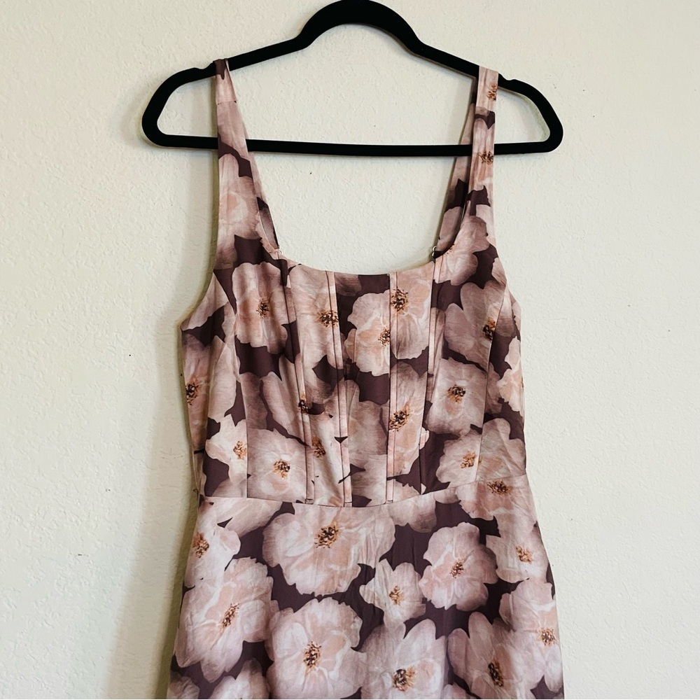 Mellowday woman’s Floral Sleeveless Dress size M Fall Winter flowy feminine - Picture 3 of 11